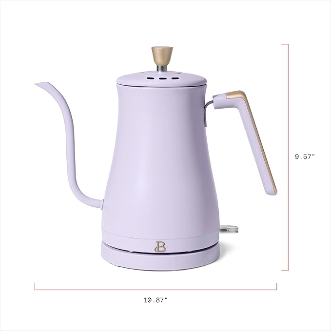 1-Liter Electric Gooseneck Kettle, 1200W Fast Heating Pour Over Coffee and Tea Kettle with Precise Spout (Lavender)
