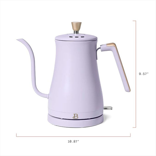 1-Liter Electric Gooseneck Kettle, 1200W Fast Heating Pour Over Coffee and Tea Kettle with Precise Spout (Lavender)