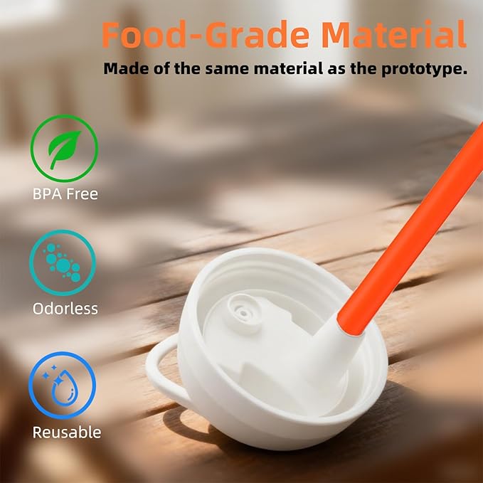 Straw Replacement for Owala Water Bottle 24 oz 32 oz, Reusable Plastic Straws with 1 Cleaner Brush, BPA-free, Dishwasher Safe, Straw Accessories Compatible with Owala Water Bottle