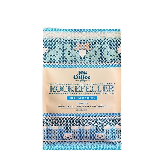 Rockefeller Holiday Coffee - Roasted by Joe Coffee Company - Whole Bean Coffee - 12 Ounce Bag