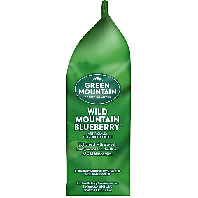 Green Mountain Coffee Roasters Wild Mountain Blueberry, Ground Coffee, Flavored Light Roast, Bagged 12 Oz, 1 Count