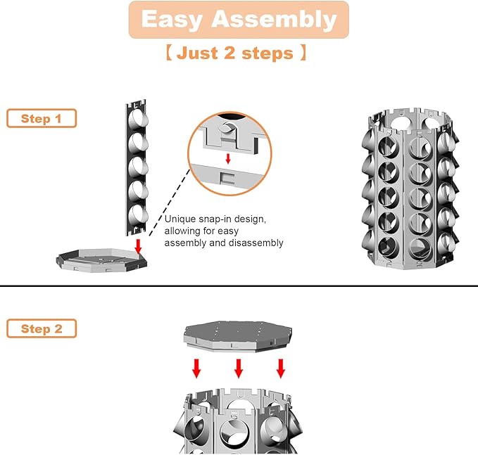 K Cup Coffee Pod Holder Storage Carousel Organizer Stand Compatible with 40 K-Cup Pods (Plastic)
