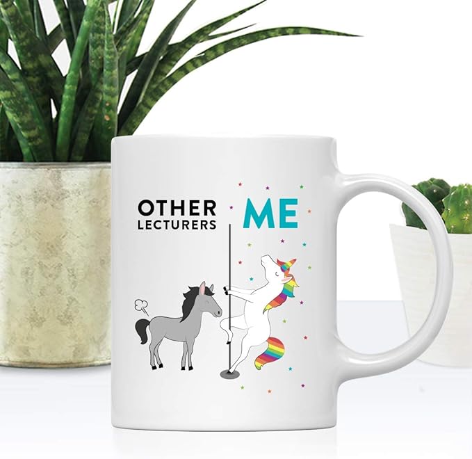 Andaz Press Funny Quirky 11oz. Ceramic Coffee Tea Mug - Thank You Gift, Horse Unicorn, 1-Pack, Birthday Ideas for Coworker Him Her, Gift Box