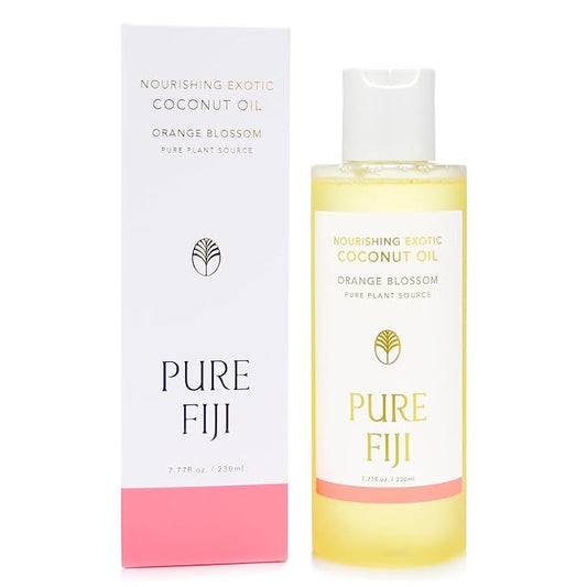 PURE FIJI Nourishing Exotic Coconut Body Oil, Orange Blossom (7.7 fl oz/230ml)