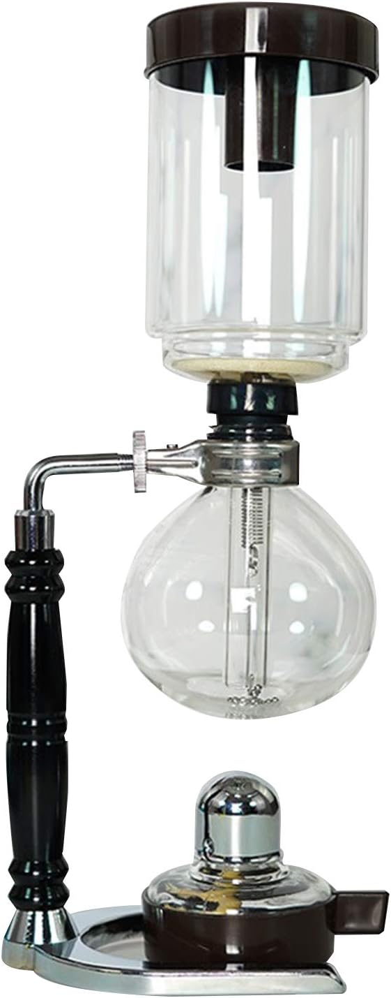 Idkska Japanese Style Siphon Coffee Maker Tea Siphon Pot Vacuum Coffeemaker Glass Type Coffee Machine Filter 3Cups