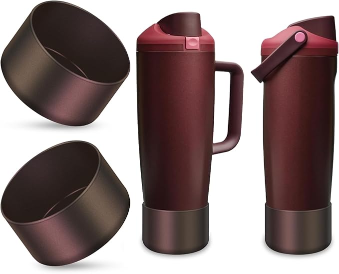 2PCS Silicone Boot Compatible with Owala 30oz & 40oz FreeSip Sway Bottles & Tumblers, Protective Anti-Slip Bottom Cover Sleeve for Freesip Sway Tumbler