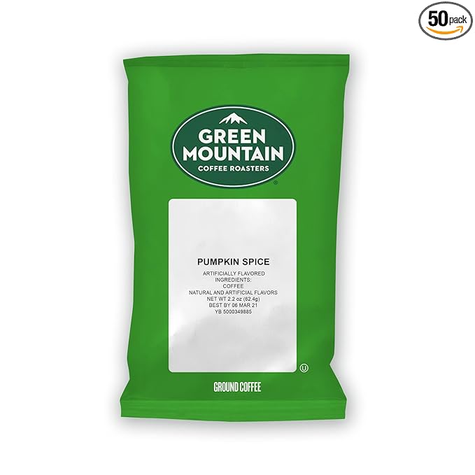 Green Mountain Coffee Roasters Pumpkin Spice, Keurig Fractional Packs, 50 Count, 2.2 oz.