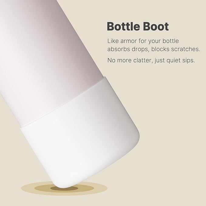 Boot for Owala 32 oz Twist/FreeSip/Flip Stainless Steel Water Bottle, Silicone Rubber Bottom Protector for Owala 32 oz Water Bottle (White)