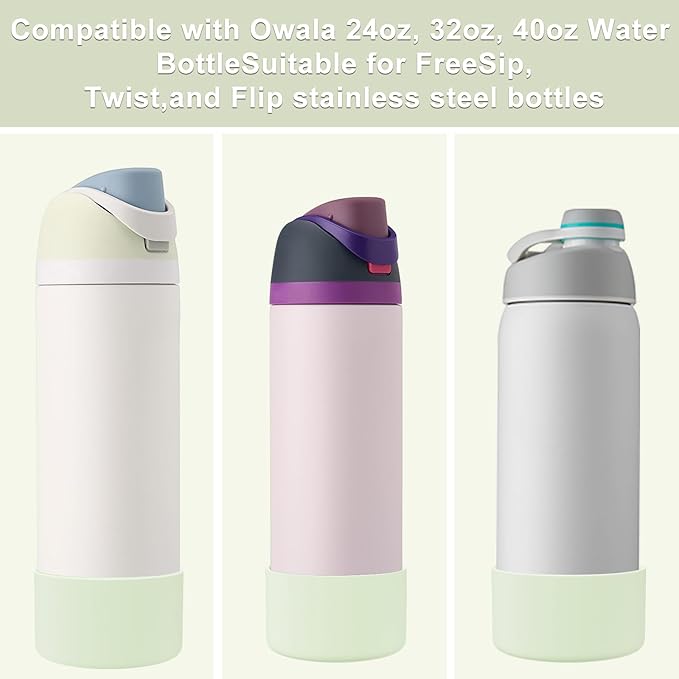 Silicone Boot for Owala Water Bottle 24/32/40 oz, Anti-Slip Protective Sleeve for FreeSip/Twist/Flip Water Bottles, BPA Free, Bottom Bumper Cover Protects Water Bottles from Scratches