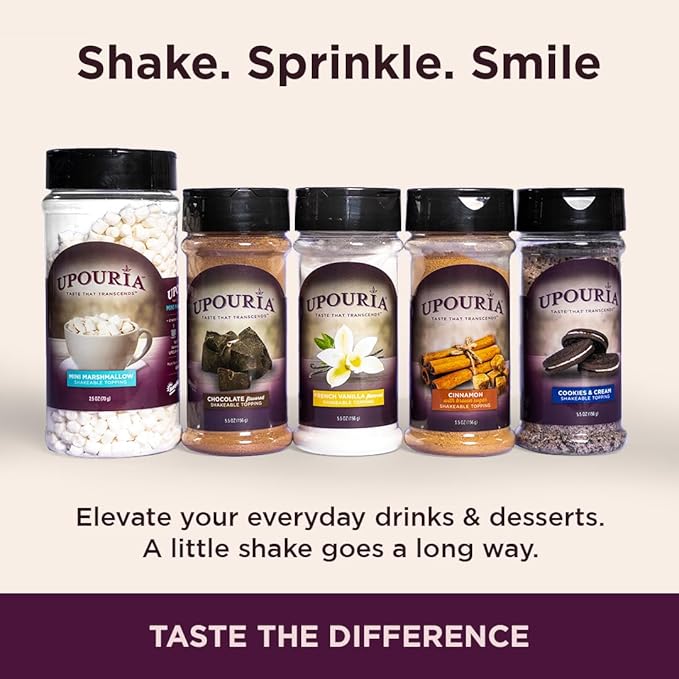 Upouria Mini Marshmallow Beverage and Dessert Topper, Rich Flavor Enhancer for Coffee, Hot Chocolate, Ice Cream, 2.5oz