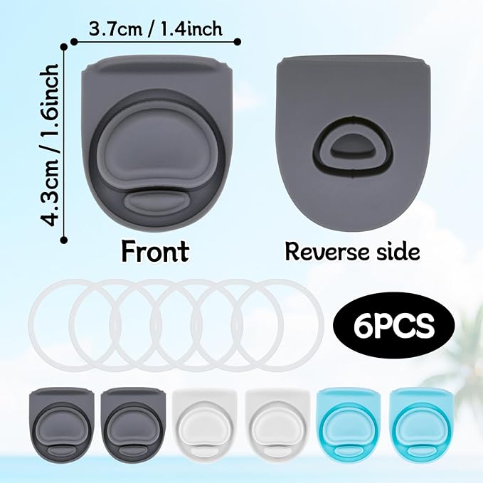 6 Sets Replacement Stopper and O Ring Gasket Compatible with Owala FreeSip 24oz 32oz,Water Bottle Lid Insert Cap Silicone Seal Parts for Owala 16/19/24/32/40oz Mouth Piece Accessories Z6S1