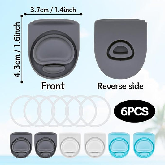 6 Sets Replacement Stopper and O Ring Gasket Compatible with Owala FreeSip 24oz 32oz,Water Bottle Lid Insert Cap Silicone Seal Parts for Owala 16/19/24/32/40oz Mouth Piece Accessories Z6S1