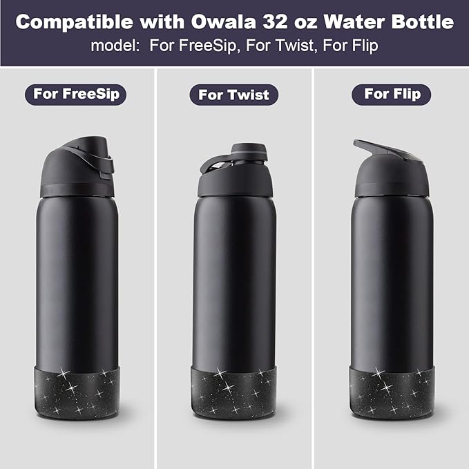 Silicone Boot for Owala Water Bottle 24 oz 32 oz 40 oz, Anti-Slip Protective Sleeve for FreeSip/Twist/Flip Stainless Steel Water Bottles Accessories