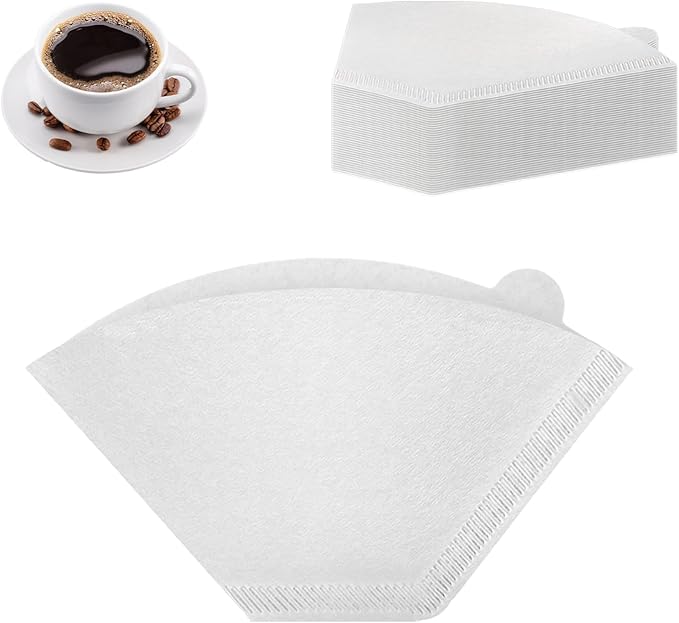 Coffee Filters #2 Cone Paper, 200 Count White Disposable Natural Coffee Filter Paper for Pour Over and Drip Coffee Makers, #2 Cone Filter U-Shaped (2-6 Cup)