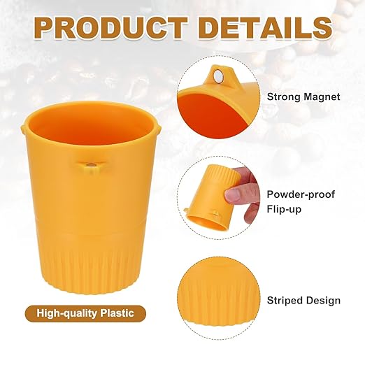 uxcell 58 mm Espresso Coffee Dosing Cup, Espresso Machine Accessories Cup for Home Commercial Precision Control Coffee Machine Grinder, Yellow