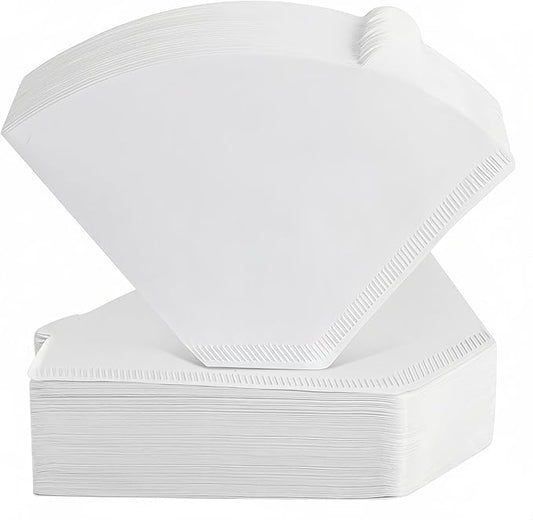 Niveaya Coffee Filters 200 Count, White Coffee Filter #4 Cone Paper, Natural Paper Coffee Filter 8-12 Cup (nature white, 04)