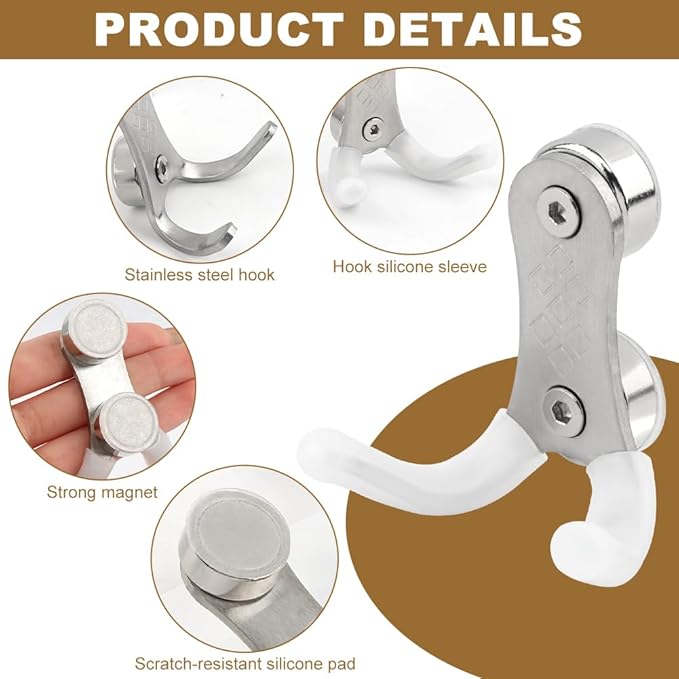 Magnetic Portafilter Holder for Espresso Machines, Wall Mounted Coffee Holder Stainless Steel Espresso Accessories Organizer Compatible with Ninja Luxe Cafe & Breville Machines(SIZE:1 Pack)