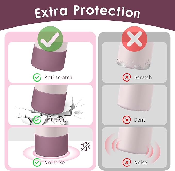 2PCS Silicone Water Bottle Boot, Compatible with Owala 24oz 32oz 40oz, Protective Anti-Scratch & Anti-Dent No Noise Sleeve Cover for FreeSip/Twist/Flip Water Bottles (Mauve, 24oz)
