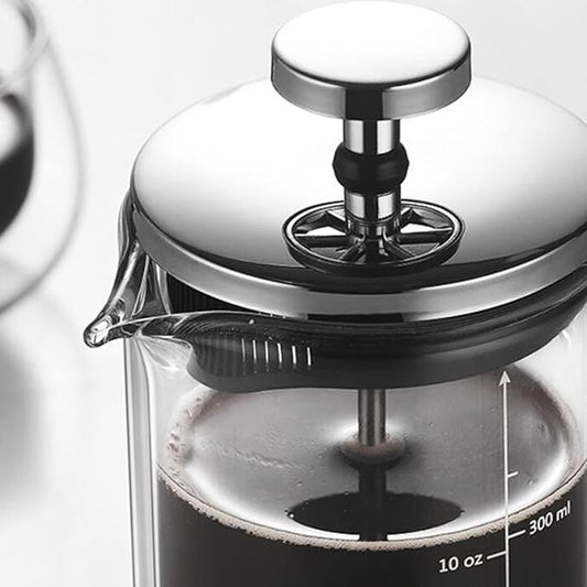 Double Walled French Coffee Maker Heat Resistant Borosilicate Glass Coffee Pot