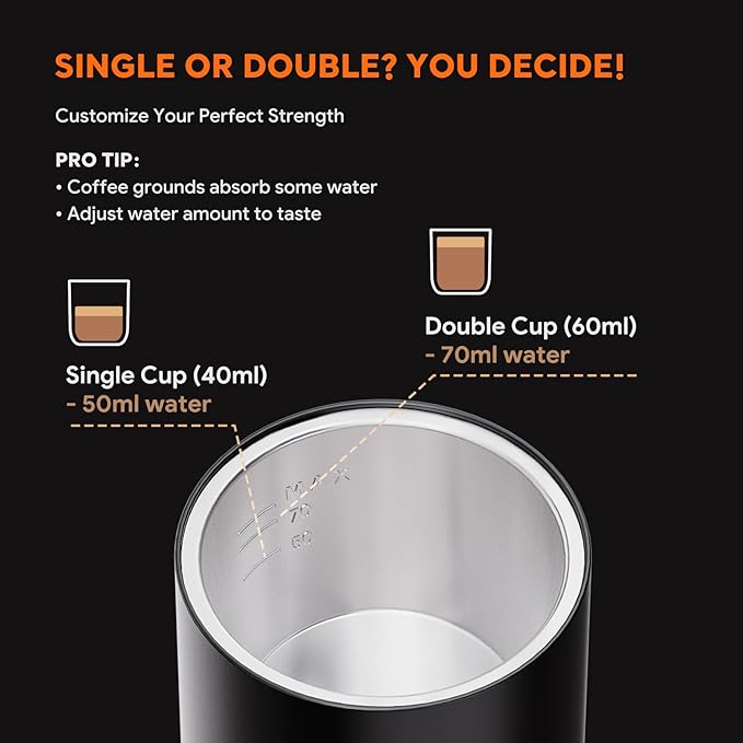 Portable Espresso Maker with Self Heating, 19 Bar Electric Travel Coffee Maker for Camping&Car, 2-in-1 Mini Espresso Machine Compatible with Nespresso Capsules & Ground Coffee, 7800mAh Battery, White
