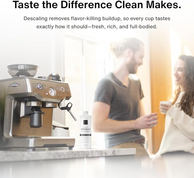 CREMA Coffee Products – Coffee Machine Descaler & Cleaner – Compatible with All Machines – 16 fl oz (4 Uses)