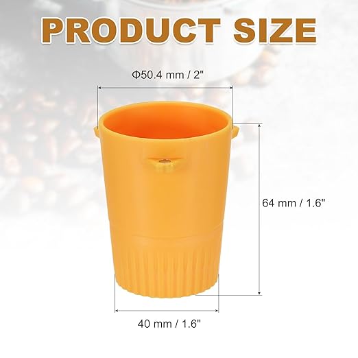 uxcell 51/53 mm Espresso Coffee Dosing Cup, Espresso Machine Accessories Cup for Home Commercial Precision Control Coffee Machine Grinder, Yellow