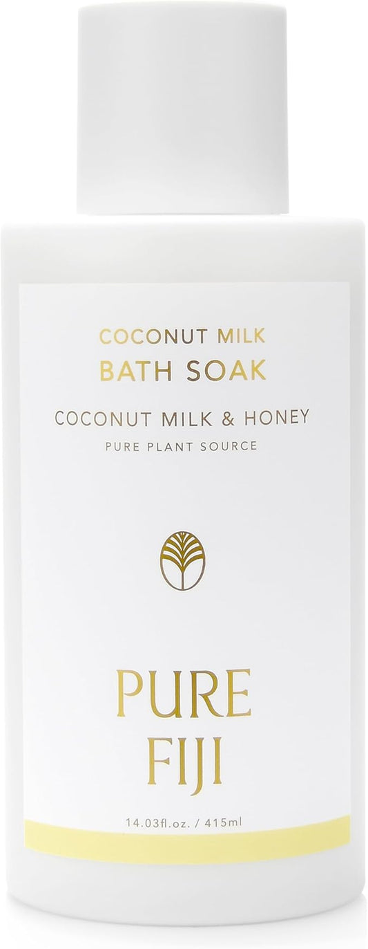 Pure Fiji Coconut Milk Bath Soak, Coconut Milk & Honey (14oz/415ml)