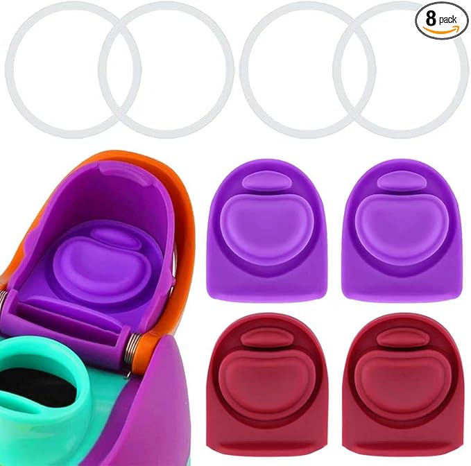 4 Sets Replacement Rubber Stopper and O Ring Gasket Compatible with Owala FreeSip 24oz 32oz,Water Bottle Lid Insert Cap Seal Parts for Owala 16/19/24/32/40oz Mouthpiece Accessories Z4K10