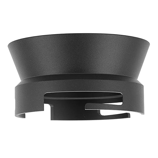 Black Coffee Dosing Funnel Ring, Aluminum Alloy Coffee Machine Accessories, 54mm Handle Dosing Funnel with Snap Design, Tight Sealing for Espresso Machines, for Home Office