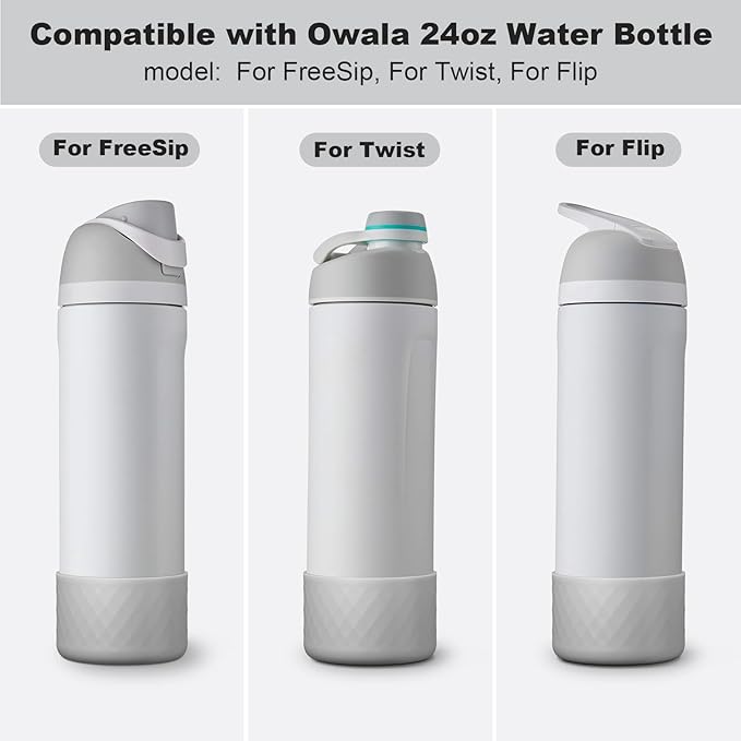 Silicone Boot for Owala Water Bottle 24 oz 32 oz 40 oz, Anti-Slip Protective Sleeve for FreeSip/Twist/Flip Stainless Steel Water Bottles Accessories