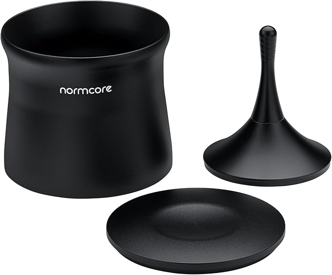 Normcore 58mm Magnetic Dosing Cup, Espresso Portafilter Dosing Cup, Barista Coffee Grinder Dosing Tools Fit 58mm Portafilter Basket, Matte Black Anodized Aluminum