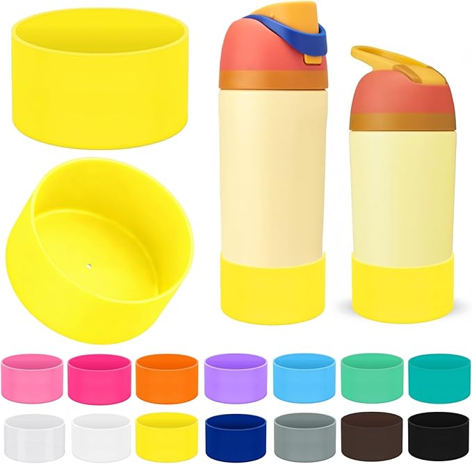 2PCS Silicone Protector Boots Compatible with Owala Kids 16oz & 14oz, Accessories for 12oz - Anti-Slip, Scratch-Resistant, Suitable for School, Outdoor, Easy Grip