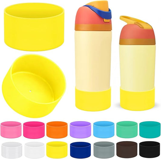 2PCS Silicone Protector Boots Compatible with Owala Kids 16oz & 14oz, Accessories for 12oz - Anti-Slip, Scratch-Resistant, Suitable for School, Outdoor, Easy Grip