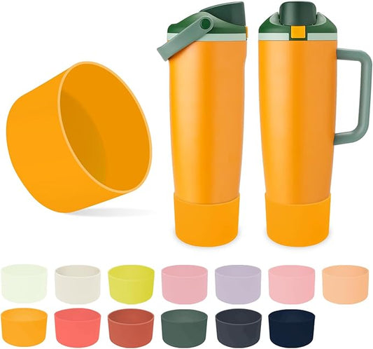 Silicone Boot for Owala 30oz & 40oz FreeSip Sway Bottles & Tumblers - Non-Slip, Scratch-Resistant, Stability Enhancer, Available in 12 Colors (Orange Grove)