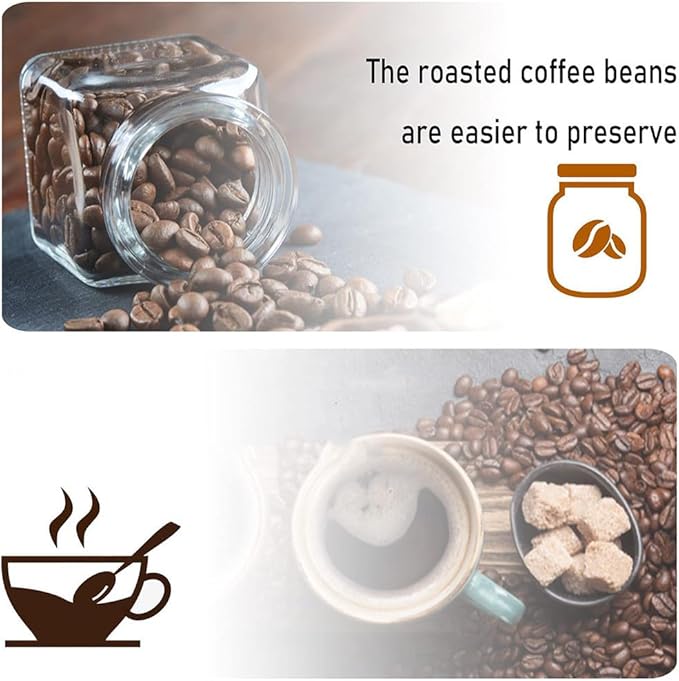 Coffee Roaster Machine for Home Use,1200W 750g Upgrade Household Electric Coffee Bean Roaster with Thermometer,Timer + Temperature Adjustment,Non-stick Pot,for Grain Drying 220V