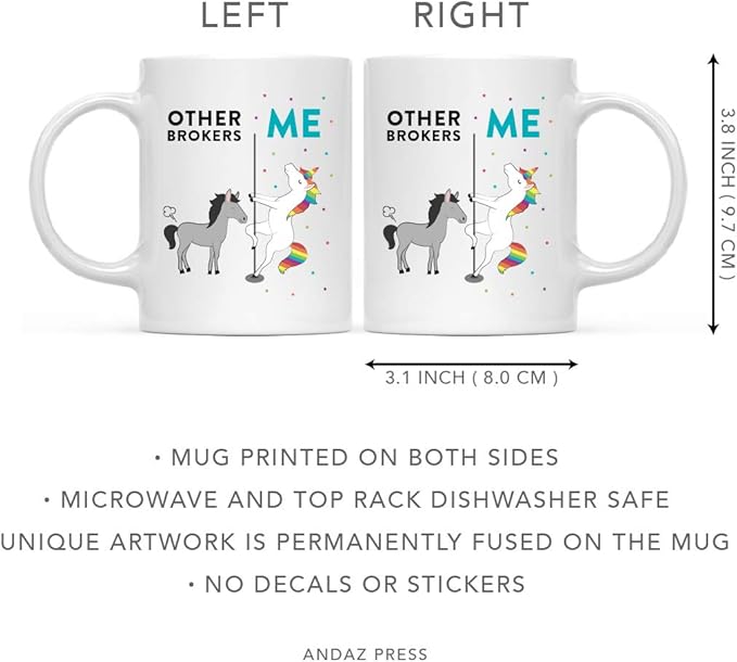 Andaz Press Funny Quirky 11oz. Ceramic Coffee Tea Mug, Thank You Gift, Horse Unicorn, 1-Pack, Birthday Ideas