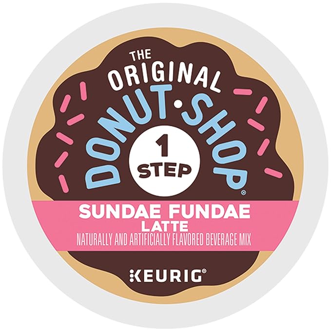 The Original Donut Shop Sundae Fundae One Step Latte, Keurig Single Serve K-Cup Pods, 20 Count (Pack of 2)