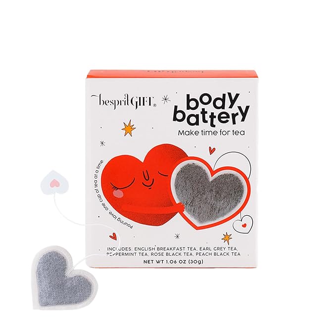 Heart Shaped Tea Bag - 20 Count, 5 Unique Flavors Novelty Tea Sampler Cute Heart-Shaped Novelty Tea Bags Variety Pack,Tea Bags for Daily Sips & Gifting