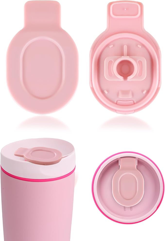 2pcs Slider Replacement Stopper for Owala SmoothSip Slider 12oz 20oz 24oz, Silicone Seal Plug Compatible with Owala Coffee Insulated Cup Mouth Stopper Top Lid Gasket Plug Accessories BPA-Free (Pink)