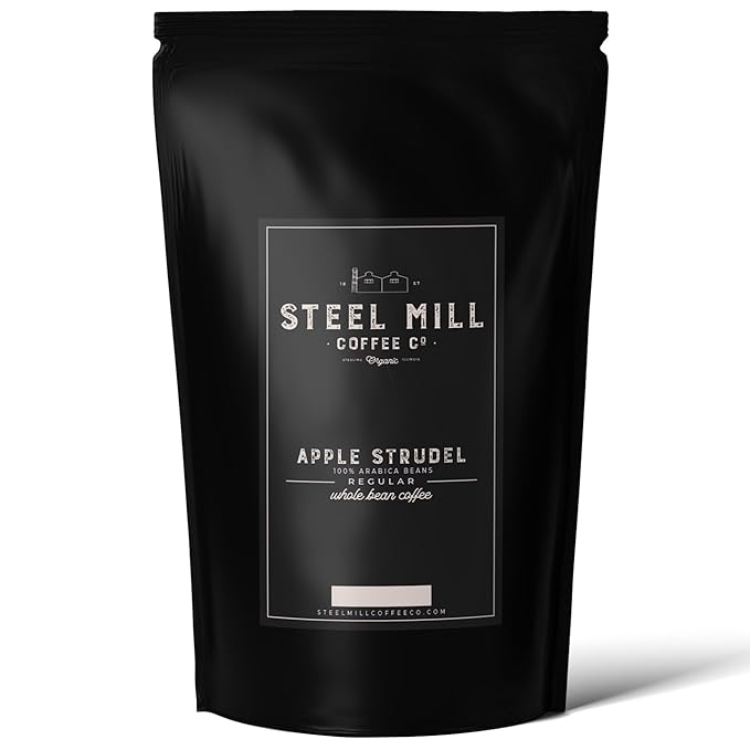 Steel Mill Coffee Co. Apple Strudel Flavored Coffee | 2 LB/Ground/Regular | Grown in Colombia