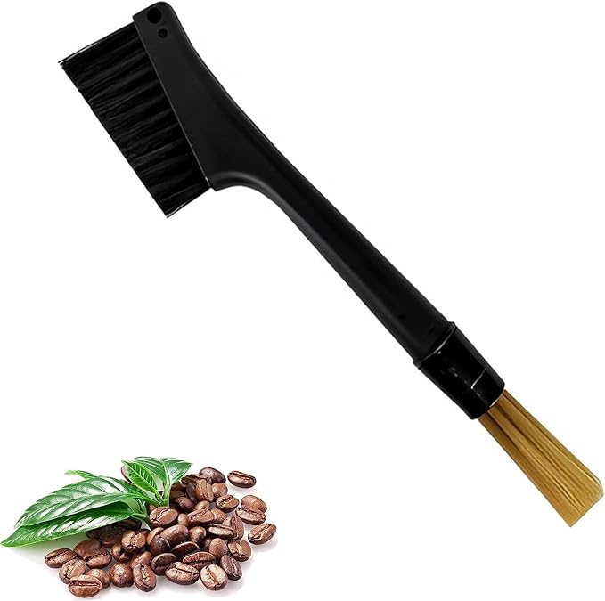 Coffee Machine Cleaning Brush, Detachable Dusting Bar Espresso Machine Grinder Cleaning Brush, Two Head Brush Accessories for Bean Grain Coffee Tool Tabletop Simple Barista Home Kitchen Dual Purpose