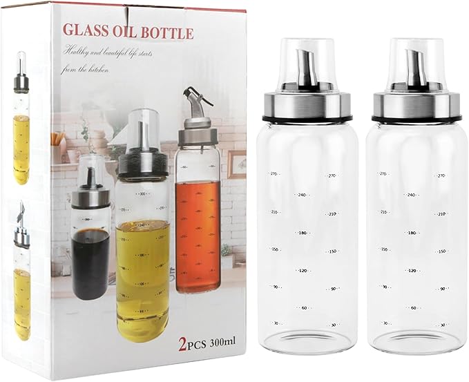 Loyanger Honey Dispenser No Drip, 10 OZ Honey Jar Maple Syrup Dispenser, Glass Honey' Dispenser Pot for Coffee or Tea, Honey' Container(COLOR:2pcs)
