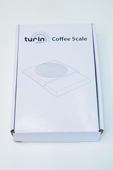 Turin Pour Over Scale by Turin Grinders | USB/C Rechargeable Coffee Scale with Brew Ratio Calculator, 0.1g Precision, and Multiple Unit Modes
