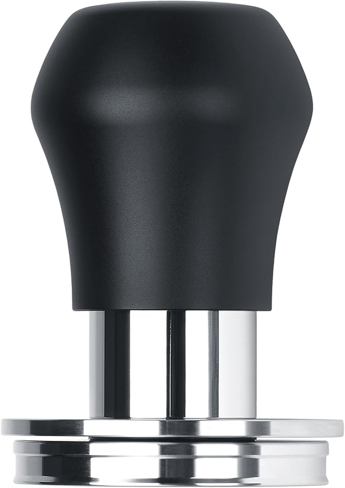 Normcore 49.7mm Coffee Tamper V4.1 Mini, Spring-loaded Tamper with Flat Base For La Pavoni Pre-Millennium, ROK Espresso Maker, Black