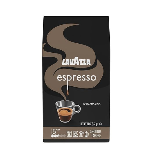 Lavazza Espresso Ground Coffee, Medium Roast, 100% Arabica, 20 oz Bag (Pack of 1)