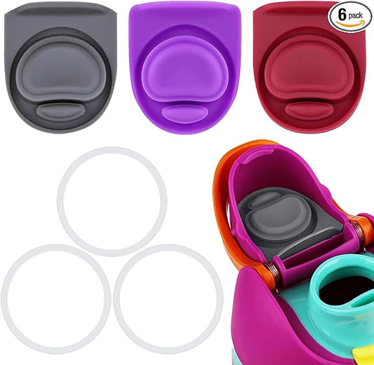 3 Sets Replacement Seal Stopper and O Ring Gasket Compatible with Owala FreeSip 24oz 32oz,Water Bottle Lid Insert Cap Rubber Seal Parts for Owala 16/19/24/32/40oz Mouth Piece Accessories Z3K10