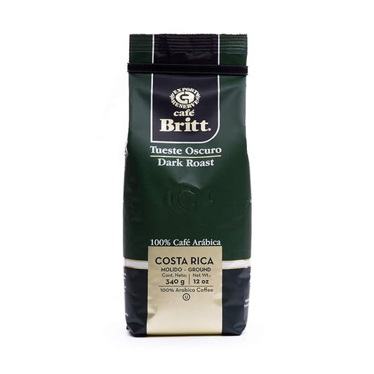 Café Britt® - Costa Rican Dark Roast Coffee (12 oz.) (3-Pack) - Ground, Arabica Coffee, Kosher, Gluten Free, 100% Gourmet & Dark Roast