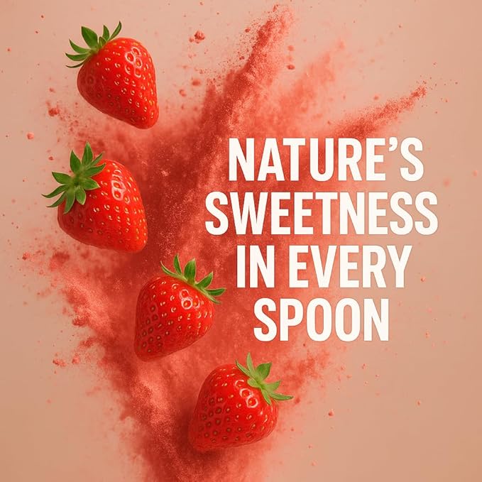 Confect Strawberry Powder | Pure & Natural Fruit Powder for Smoothies, Baking, Beverages, Juices & DIY Recipes | Vegan, Gluten-Free, No Added Sugar – 1 LB