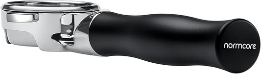 Normcore 54mm Silm Bottomless Portafilter, Naked Portafilter with Black Anodized Aluminum Handle Fits 54mm Breville Sage Machines, 18 g Precision Double shot Basket Included