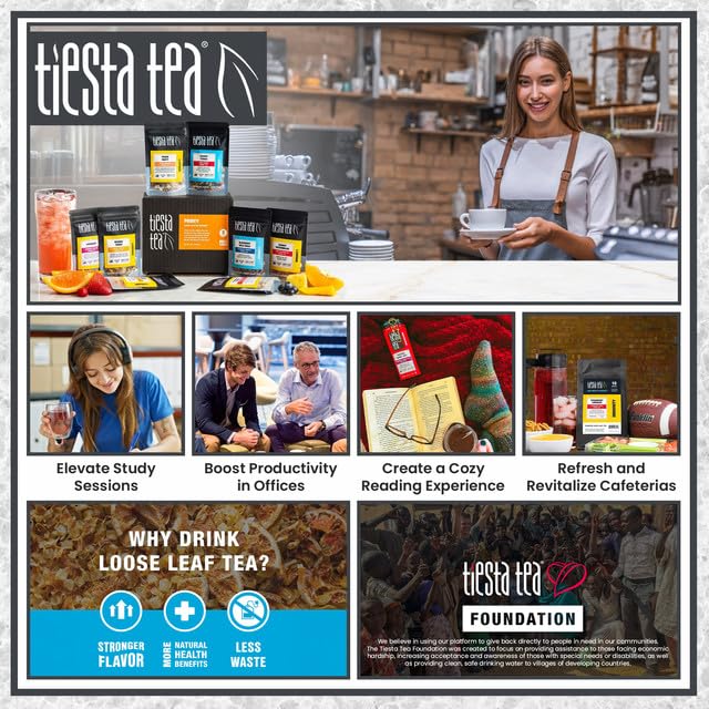 Tiesta Tea - 7 Green Teas Dry Flight Sampler, Loose Leaf, Medium Caffeine Hot & Iced Tea, Premium Green Tea Blends, 7 Resealable Sample Pouches